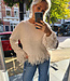Knit Trui Flamant Rosé Franjers Crème
