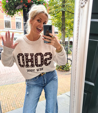 Knit Sweater SOHO studs Crème