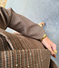 Blazer Ruit met Shimmer Bruintinten