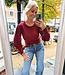 Knit Longsleeve Dots Mouwen Bordeaux