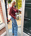Biba Kanten Longsleeve Bordeaux