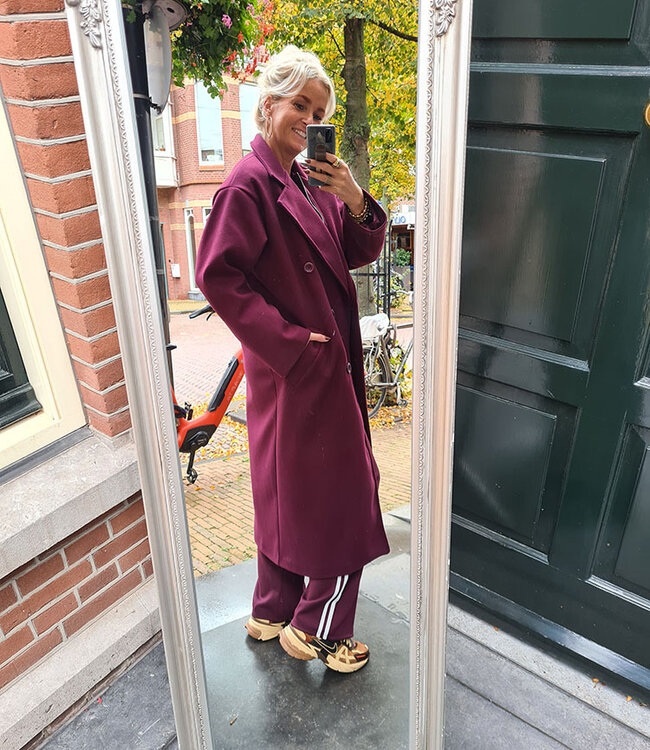 Lange Mantel Bordeaux