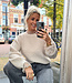 Azzurro Knit Trui Parels Beige