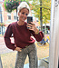 Azzurro Knit Trui Parels Bordeaux