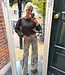 Azzurro Knit Trui Parels Donkerbruin