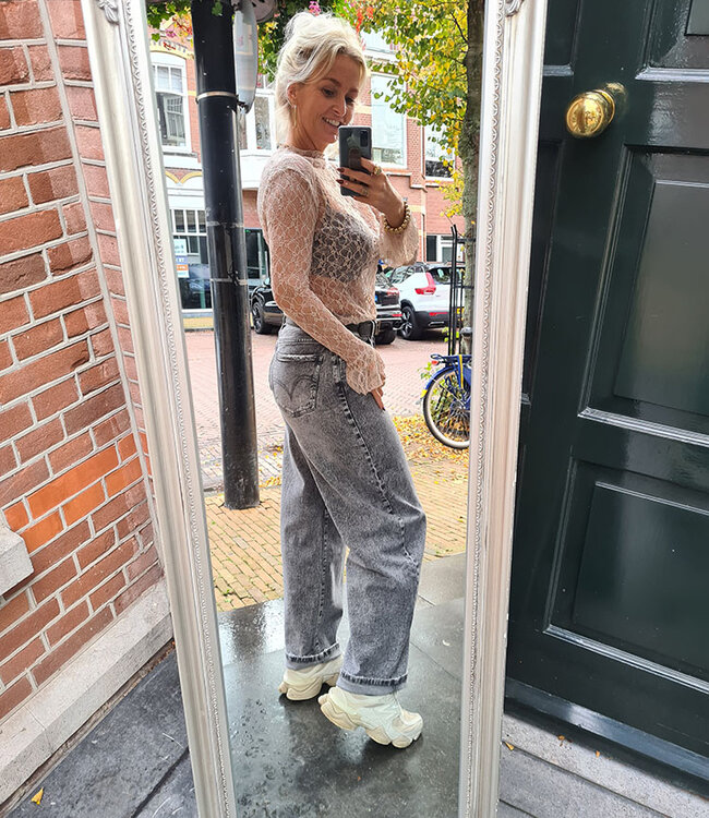 JusdePom Lace Longsleeve Taupe