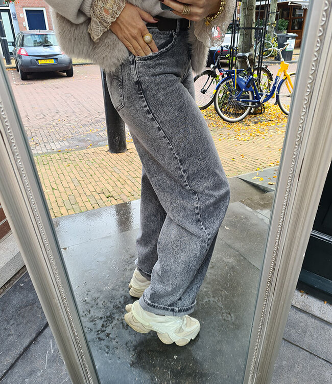 Queen Hearts Ballon Jeans Grey 3717-5