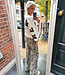 Knit Trui NY Back Print Crème/Donkerbruin