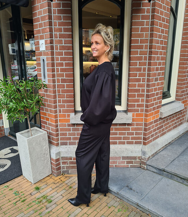 Biba 2-delig Joggingpak met Pofmouw Zwart
