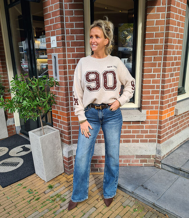 Knit Sweater 90 Studs Crème