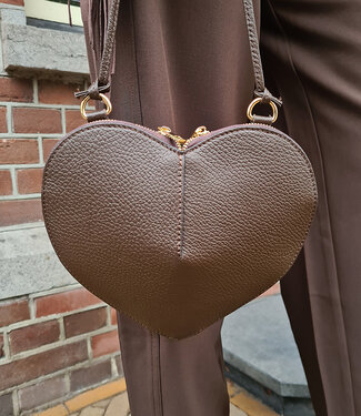 Lamour Hart Bag effe LEDER Donkerbruin