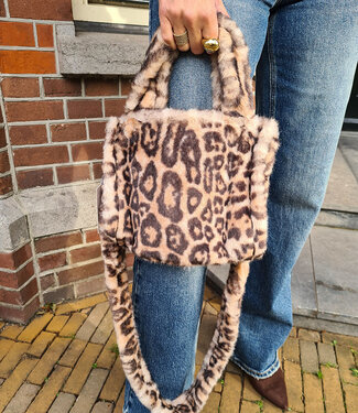 Kleine Handtas Faux Fur Leo