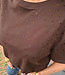 Ambika Tee Strass Donkerbruin