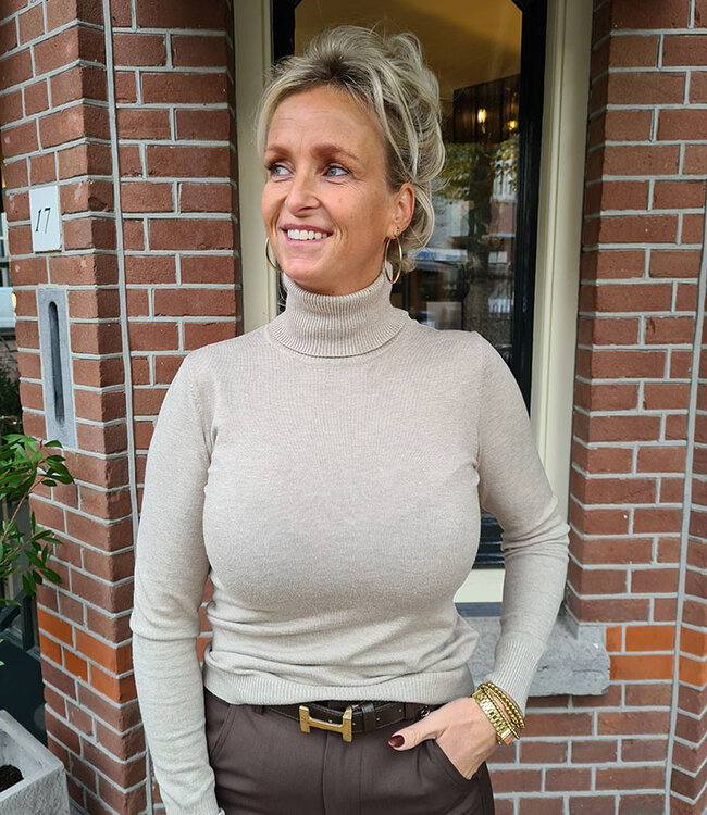 Basic Col Longsleeve Taupe