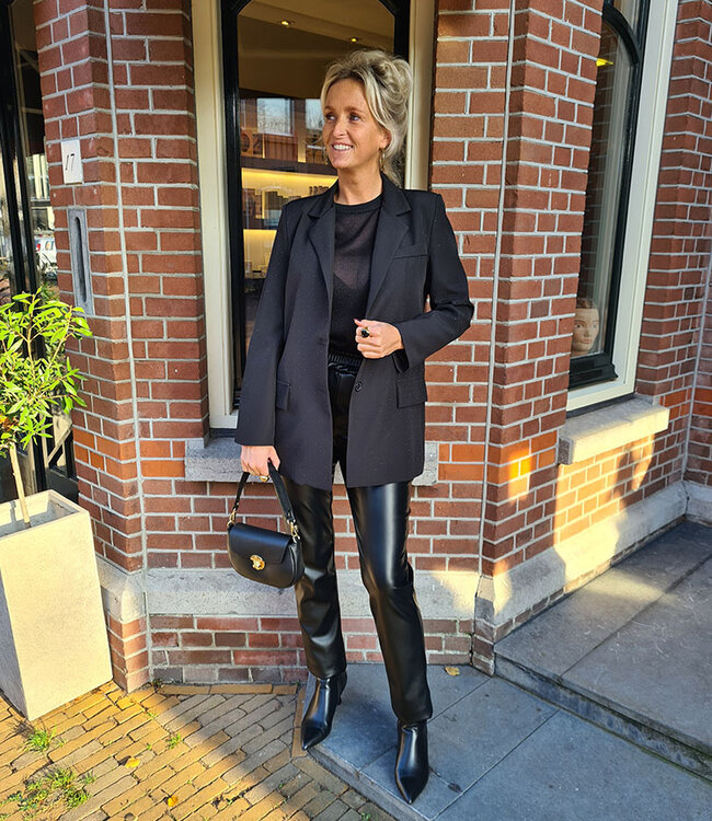 Luxe Blazer Strass Zwart