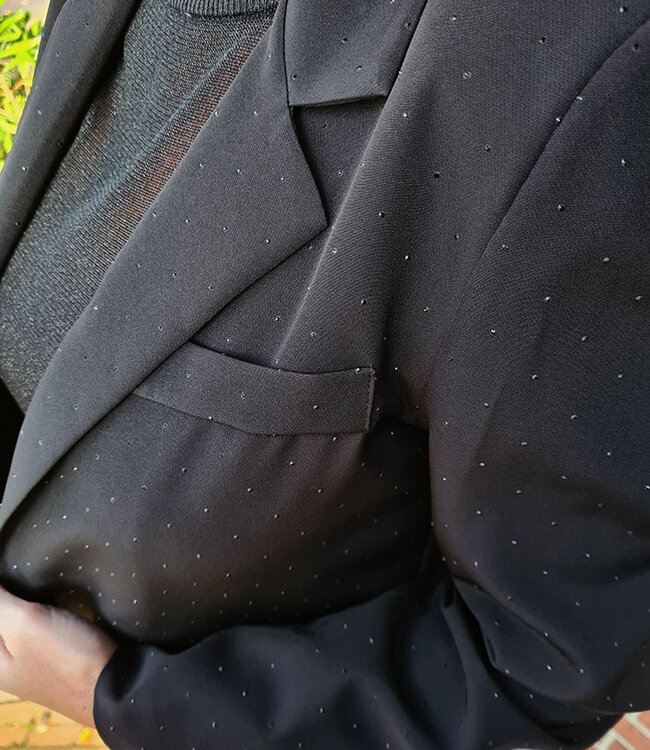 Luxe Blazer Strass Zwart