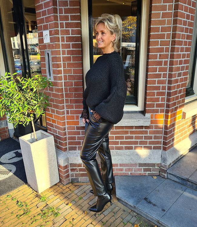 Knit Trui Ballonmouw Zwart