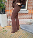 Stretchie Flared Pantalon Donkerbruin