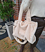 Faux Fur Shopper XL Crème