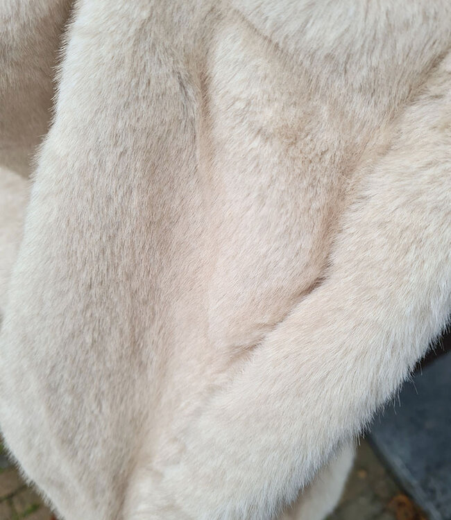 Faux Fur Shopper XL Crème