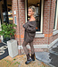 Oversized Tuniek met Strikjes Donkerbruin