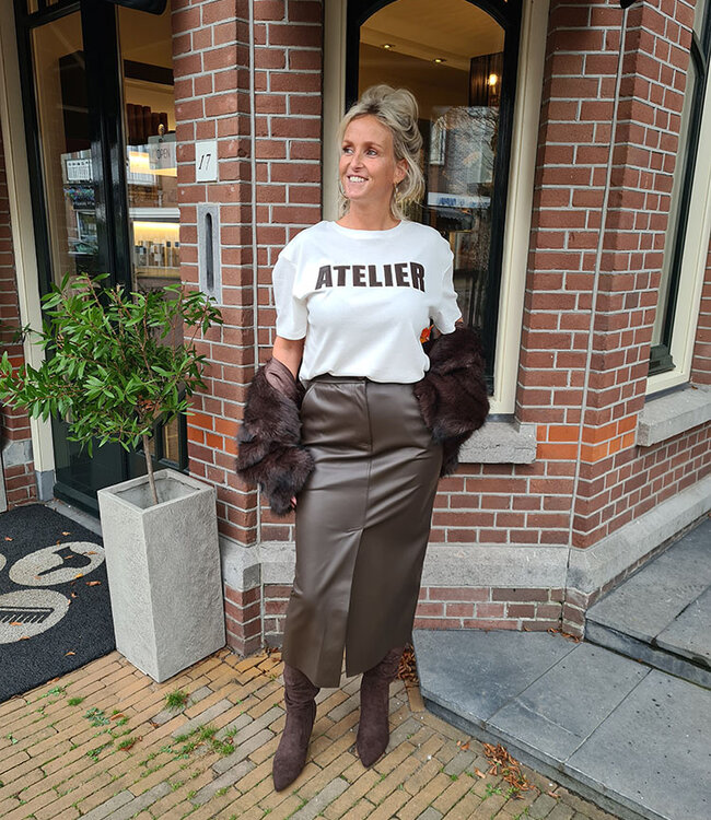 Ambika Tee Atelier Wit/Donkerbruin