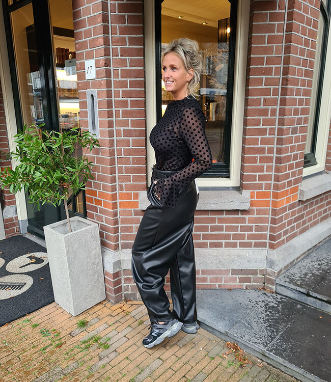 Ambika Mesh/Dots Longsleeve Zwart