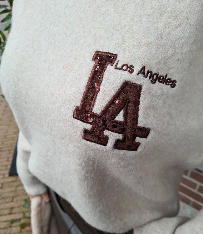 Knit Sweater/Trui LA Crème/Donkerbruin