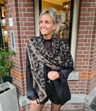 Shawl Leo Shimmer Zwart