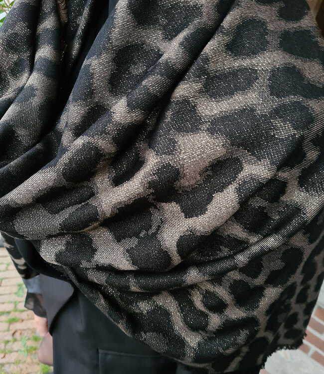 Shawl Leo Shimmer Zwart