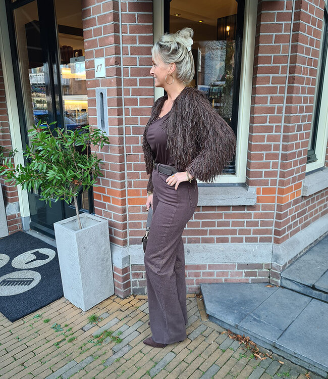 Queen Hearts Donkerbruin Strass 3908