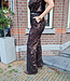 Luxe Sequin Pantalon Donkerbruin