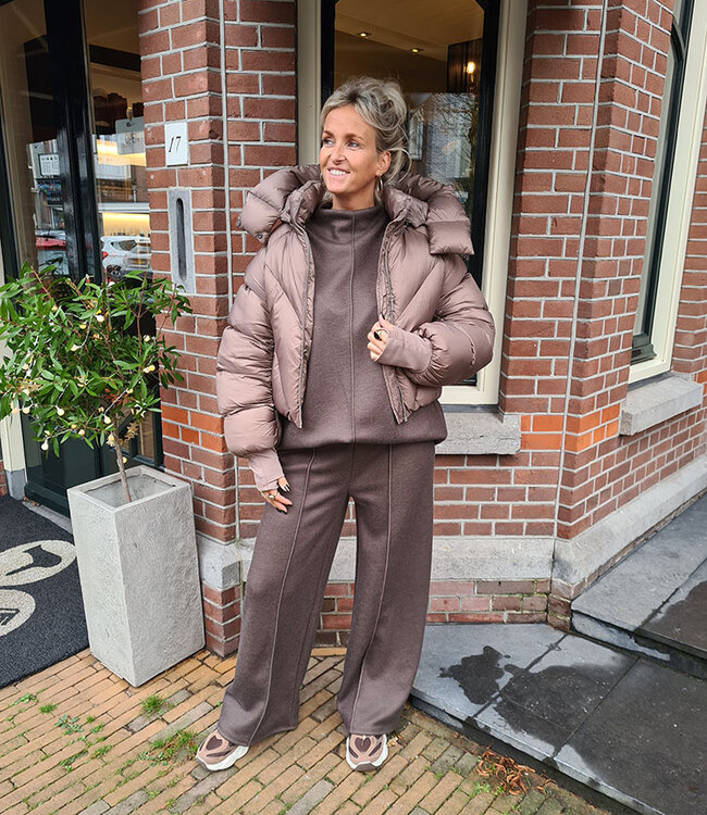 Gewatteerd Jack Short Taupe