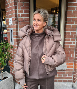 Gewatteerd Jack Short Taupe