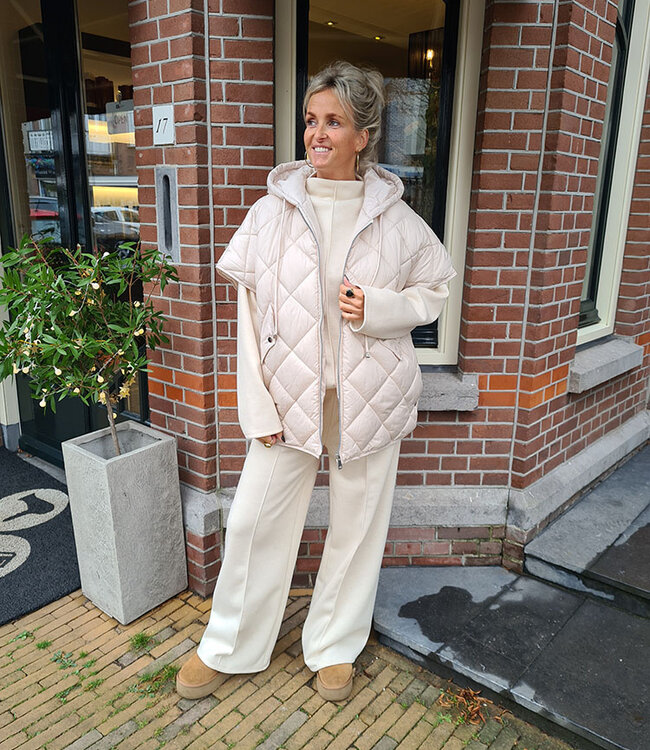 Gewatteerde Bodywarmer Crème