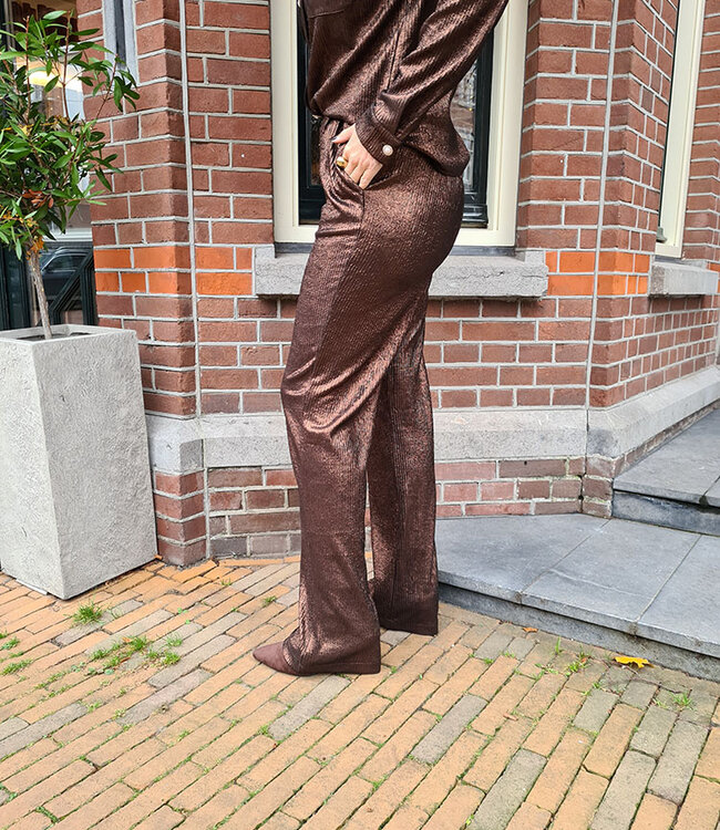 Azzurro Shimmer Pantalon Brons