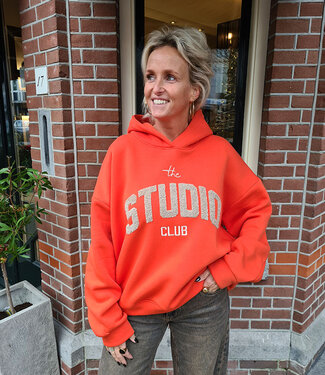 Hoodie met Fleece Studio Oranje