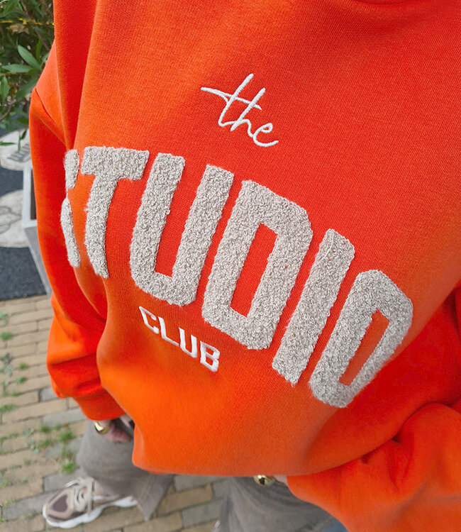 Hoodie met Fleece Studio Oranje