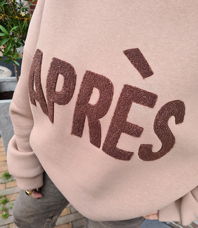 Sweater met Fleece Après Taupe