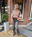 Sweater met Fleece NYC Taupe