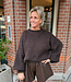 Ambika Fluffy Knit Trui Donkerbruin