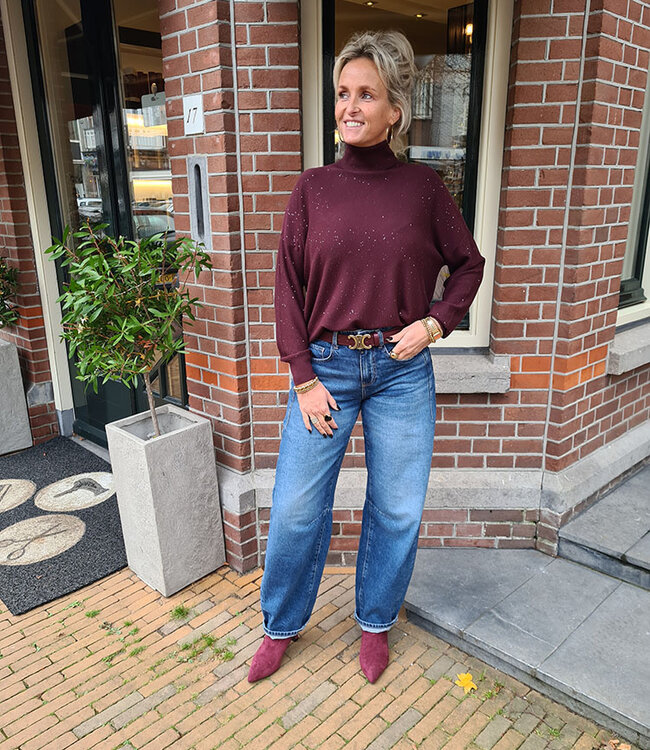 Basic Coltrui met Shimmer Bordeaux