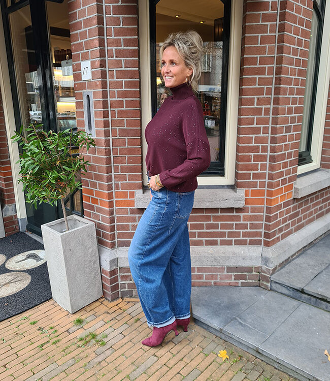 Basic Coltrui met Shimmer Bordeaux