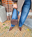 Suede Bag Gevlochten Donkerbruin