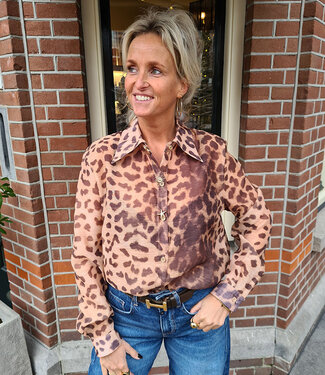 Blouse Leopard Gouden Details