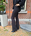 Stretchie Flared Pantalon Effen zwart
