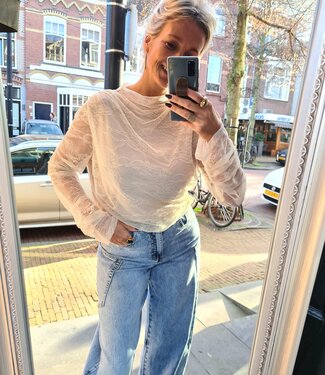 Lace Longsleeve met Ondertop Crème