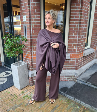 Omslagdoek Donkerbruin