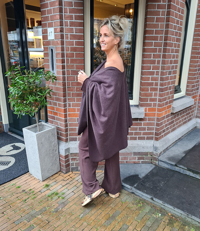 Omslagdoek Donkerbruin