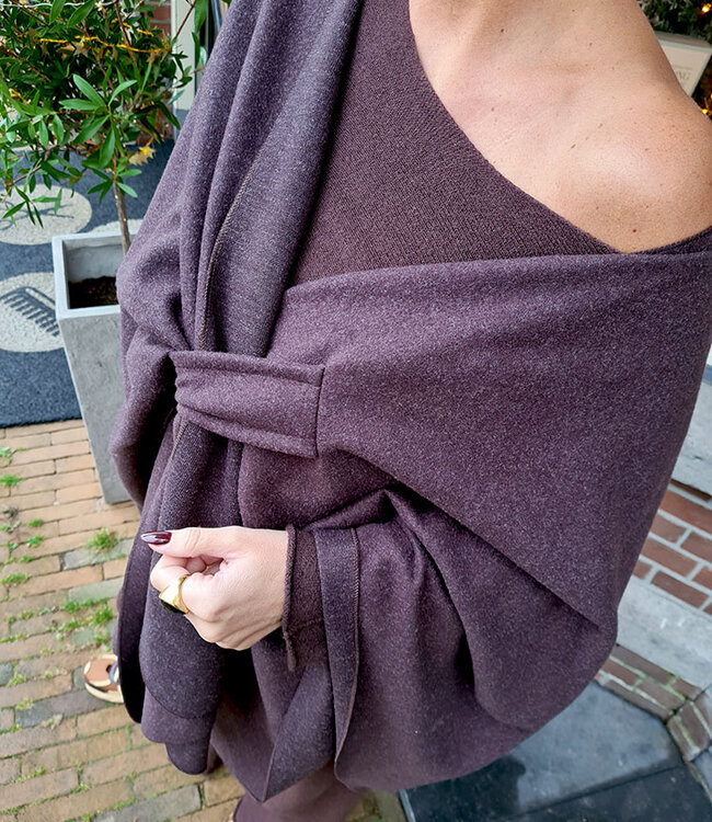 Omslagdoek Donkerbruin